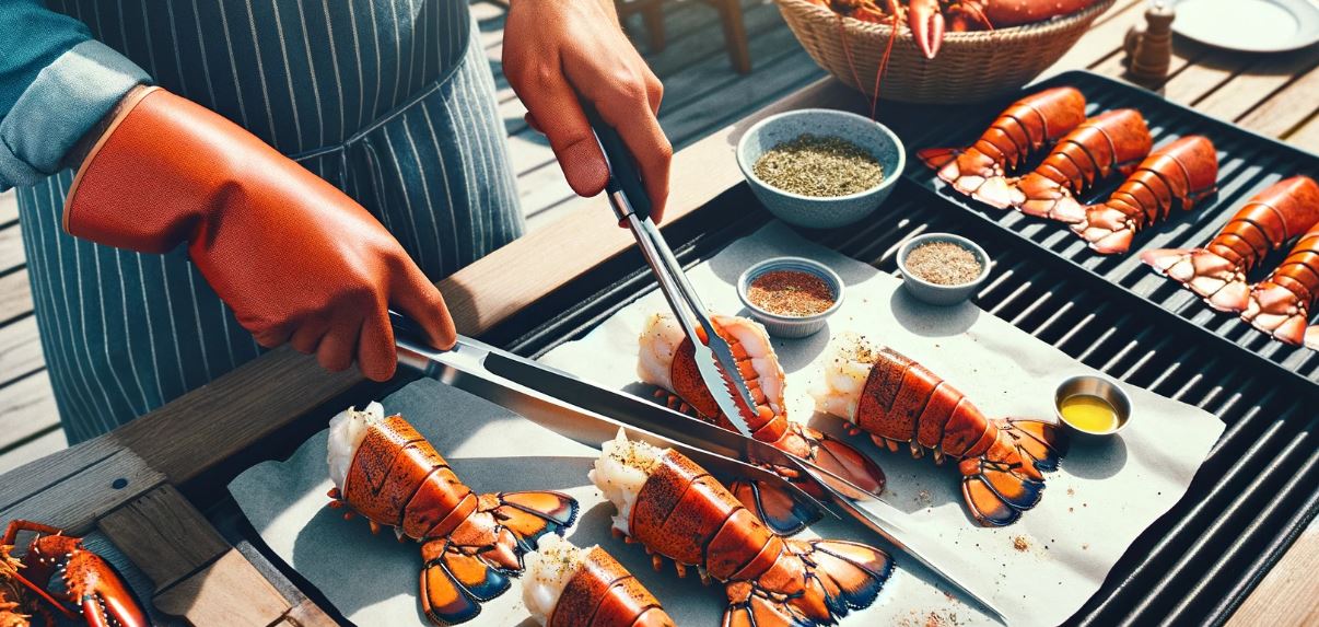 how to prepare a lobster tail for grilling