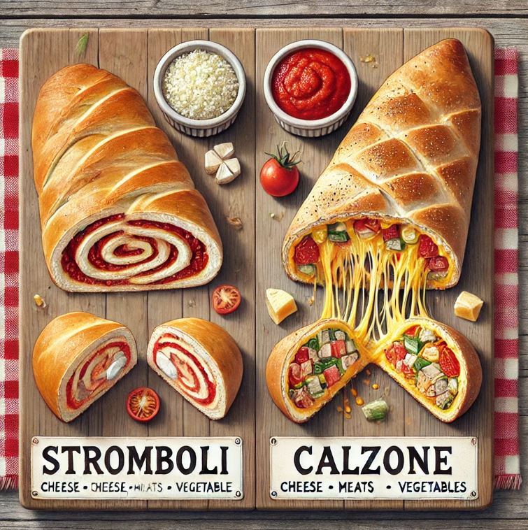 Difference Between a Stromboli and a Calzone